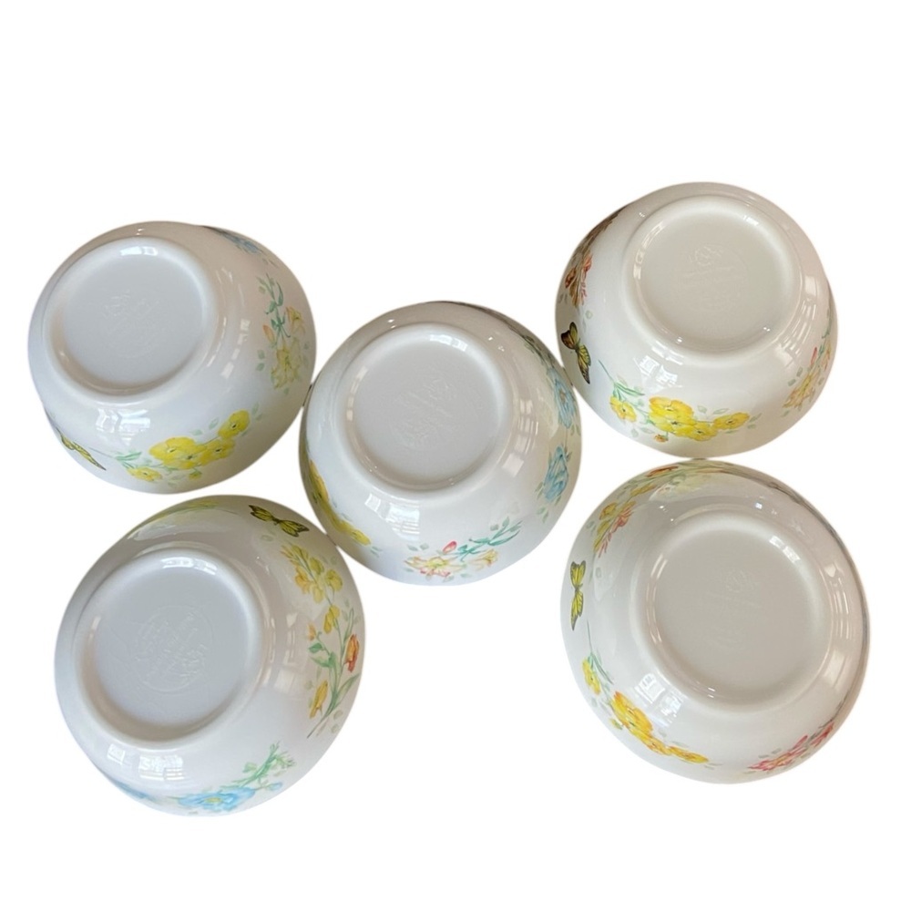 Lenox White Melamine 5pc Pastel Bowl Butterfly Meadow Pattern - Picture 4 of 7